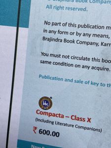 Class 10 English Compacta - Language and Literatur