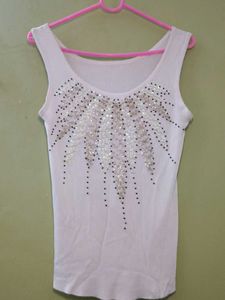y2k vintage sequin embellished Sleeveless tank top