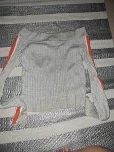 H&amp;M  grey off shoulder top