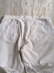 Classic White Denim Pants