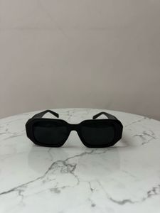 Prada Stylish Black Rectangular Sunglasses