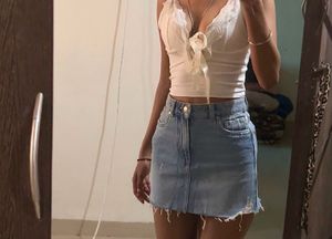 Denim Mini Skirt (MANGO)