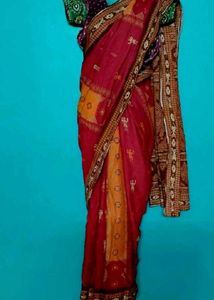 Beautiful ikkat cotton saree