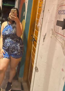 Blue Floral Halter Neck Romper