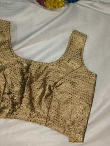 Elegant Gold Embroidered Blouse