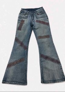 Y2K thrifted retro vintage bootcut flared jeans