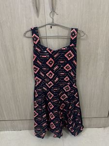 Navy &amp; Pink Kurta Pallazo Set