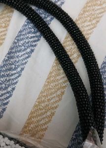 Exquisite Beaded Handbag with Geometric Pattern