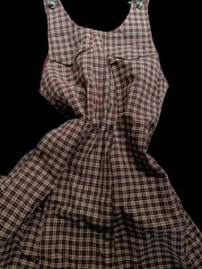 Vintage Plaid Jumper Dress
