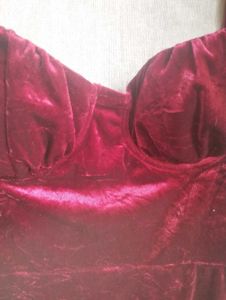 Burgundy Velvet Mini Dress