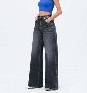 extra Wide Leg Wash grey Denim Jeans