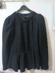 Black Egoist KOREAN style Top With Slit