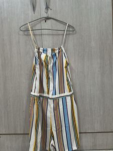 Striped Mini Jumpsuit