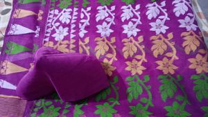 Brand New Cutwork Jamdani with Running Blouse
