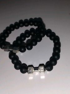 Two Dumbbell Bead Bracelet