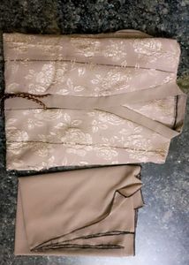 Elegant Floral Print Long Abaya