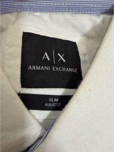 AX Men's White Classic Fit Shirt