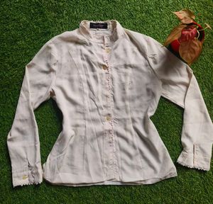 Vintage Style Cream Blouse
