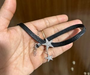 Sparkling Star Charm Choker Necklace