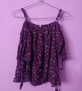 Floral Cold Shoulder Top