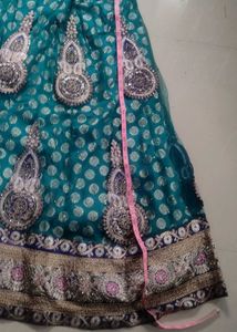 Beautiful Teal Lehenga Choli Set