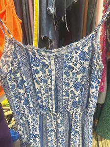 Blue Floral Maxi Dress - Bohemian Chic