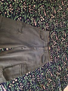 Light Wash Denim Cargo Pants