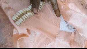 Elegant Peach Party Dress