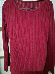 Chic Burgundy Bell Sleeve Top