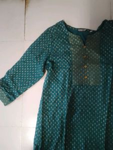 Stylish Teal Printed Kurta