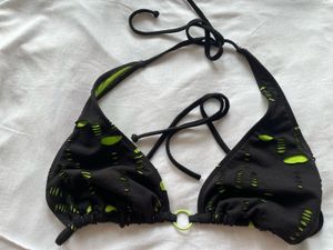 Black Ripped Bikini Top