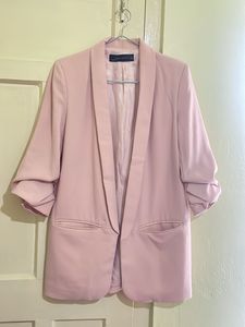 Blush Pink Casual Blazer