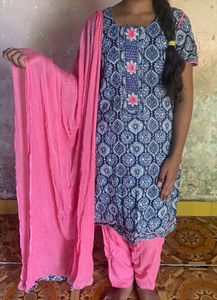 Elegant Printed Kurta Set with Dupatta