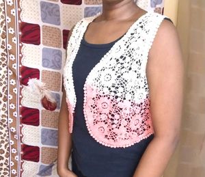Crochet Vest - Pink Ombre