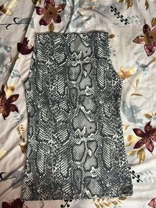 Snakeskin Print Sleeveless Top