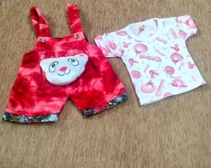 Cute Baby Overalls & T-Shirt Set