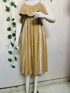 Velvet stylish, middi  dress for girls