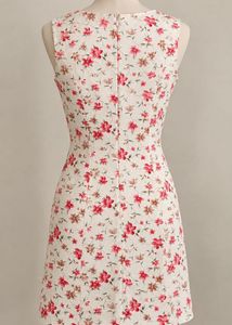 Floral Print Sleeveless A-Line Dress