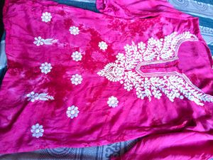 Embroidered Pink Kurti