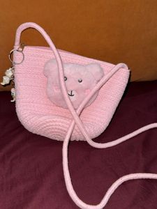 Cute Pink Bear Crossbody Bag