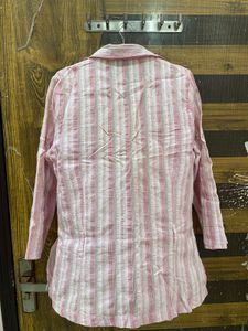 Chic Pink Striped Tunic Top