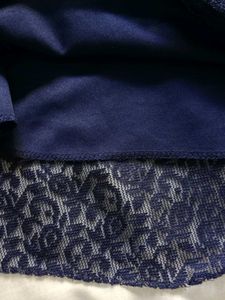 Elegant Navy Lace Halter Dress