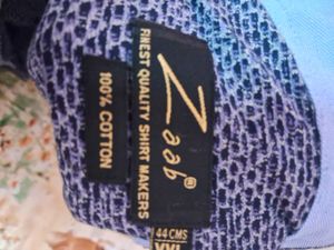 Men's Blue Patterned Dress Shirt