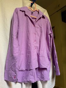 Lavender Button-Up Shirt