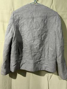 Gray button up jacket