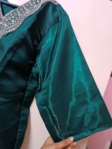 Embroidered Teal Kurta with pants