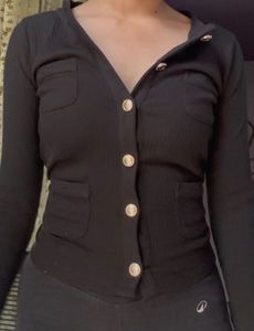 Loft Black Button-Up Top