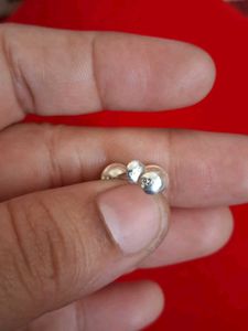 Silver Heart Stud Earrings