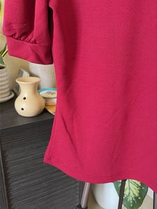 Maroon Puff Sleeve Top