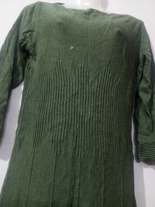 Woolen Olive Green Kurta